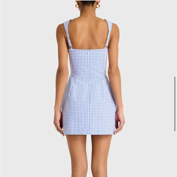 Amanda Uprichard Bethany Blue Gingham Women's skort - Picture 2 of 3